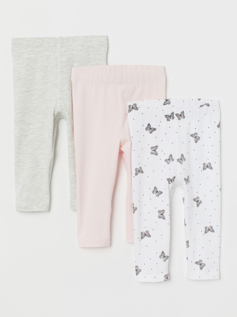

H&M Boys 3-pack Leggings, White