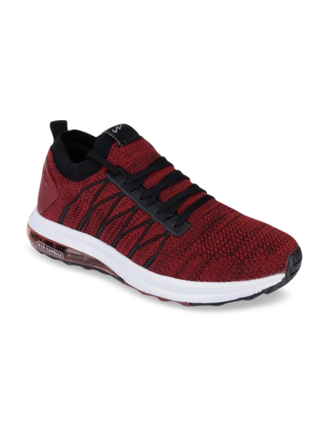 

Campus Men Red & Black Mesh Running Shoes