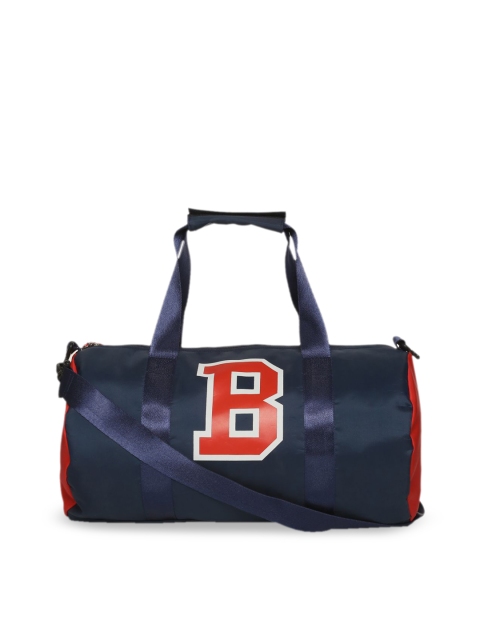 

United Colors of Benetton Unisex Blue Printed Medium Duffle Bag