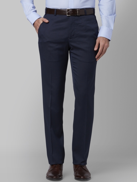 

Park Avenue Men Blue Regular Fit Solid Formal Trousers