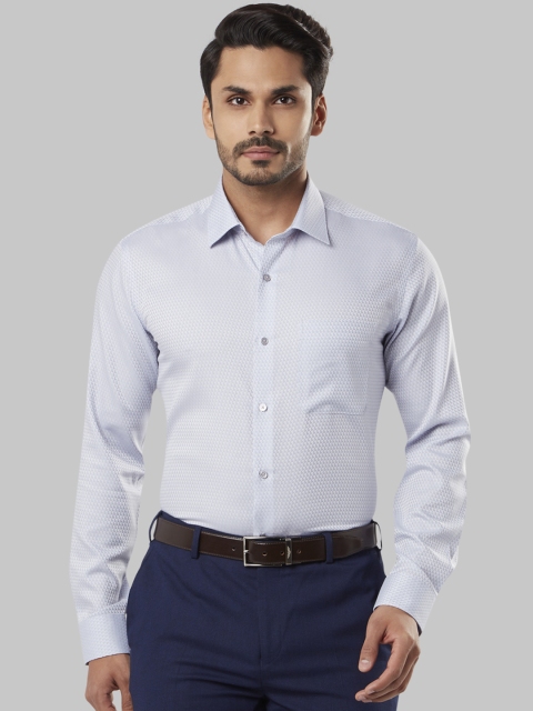 

Raymond Men Grey Regular Fit Self Design Formal Shirt
