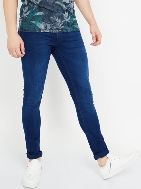 Forca by Lifestyle Men Blue Super Skinny Fit Mid-Rise Clean Look Jeans
