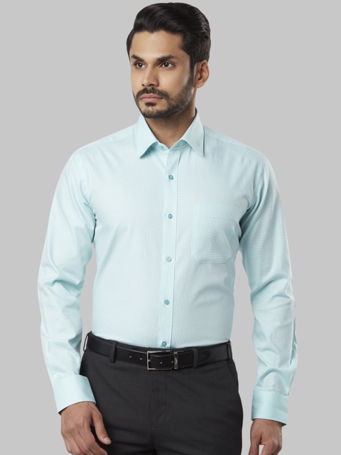 

Raymond Men Green Regular Fit Checked Formal Shirt
