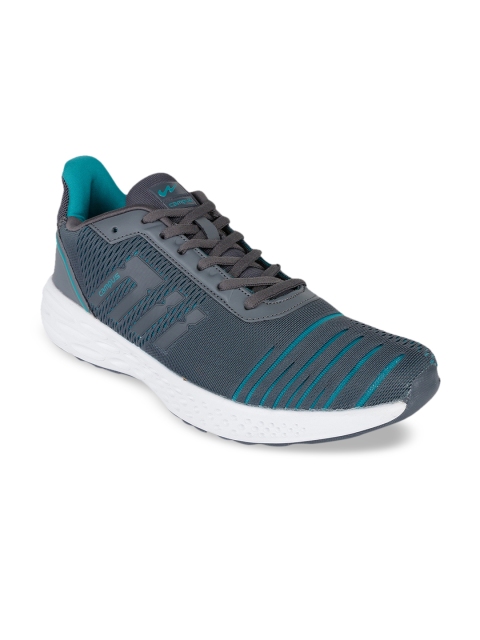 

Campus Men Grey & Turquoise Blue Mesh Running Shoes