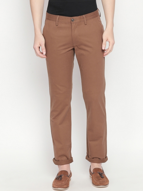 

Basics Men Brown Slim Fit Solid Regular Trousers