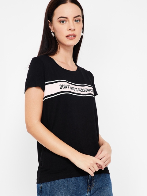 

Fame Forever by Lifestyle Women Black Printed Top