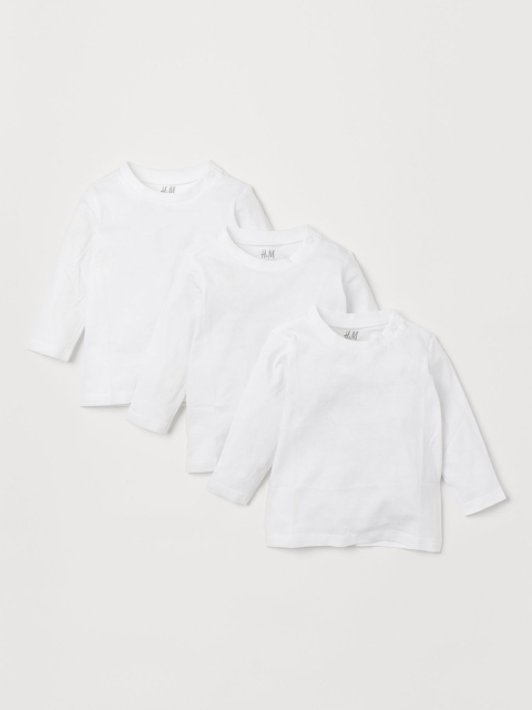

H&M Boys White 3-Pack Jersey T-shirts