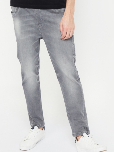 

Forca by Lifestyle Men Grey Jogger Mid-Rise Clean Look Jeans