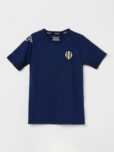 

Kappa Boys Navy Blue Solid V-Neck T-shirt
