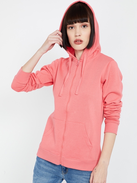 

Fame Forever by Lifestyle Women Pink Solid Hooded Sweatshirt