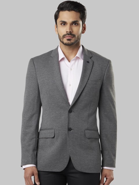 

Raymond Men Grey Solid Regular-Fit Single-Breasted Blazer