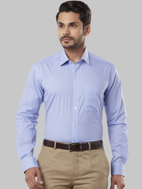 

Raymond Men Blue Regular Fit Printed Formal Shirt