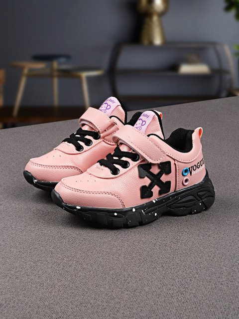 

Walktrendy Girls Pink Slip-On Sneakers