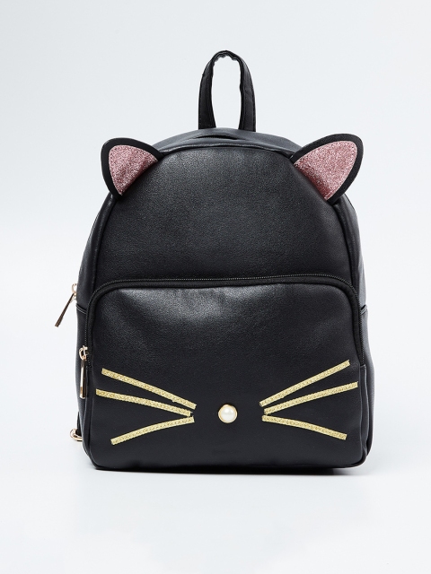 

Ginger by Lifestyle Women Black Solid Backpack