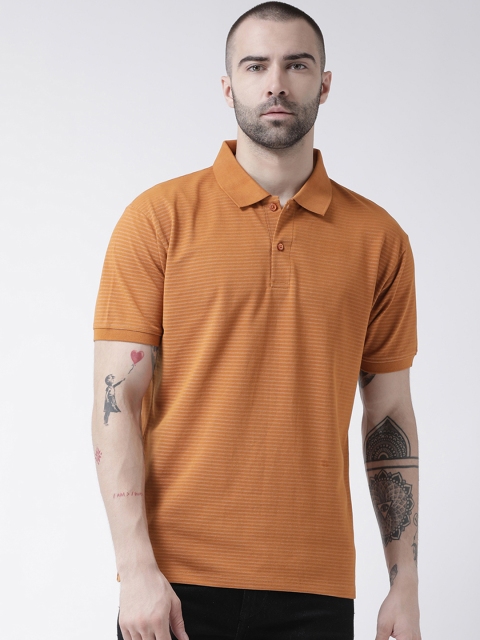 

GRIFFEL Men Mustard Solid Polo Collar T-shirt