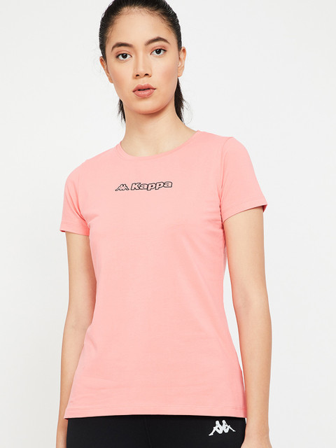 

Kappa Women Pink Printed Detail Round Neck T-shirt