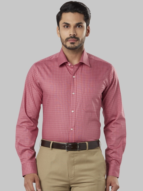 

Raymond Men Pink Regular Fit Checked Formal Shirt