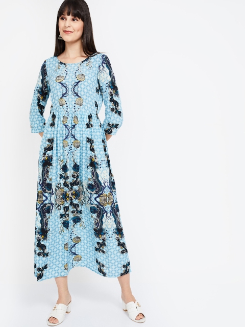 

Colour Me by Melange Women Blue Fit and Flare Dress