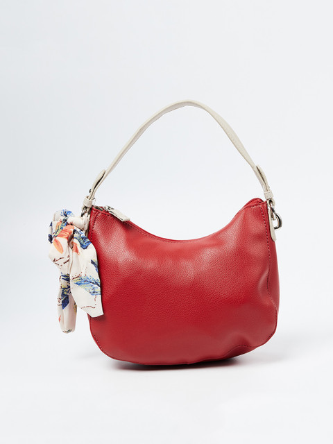

Ginger by Lifestyle Red Solid Hobo Bag