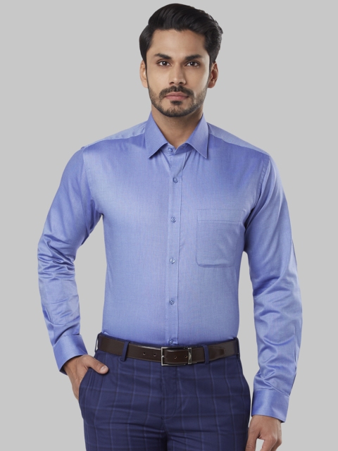 

Raymond Men Blue Slim Fit Solid Formal Shirt