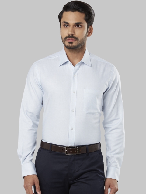 

Raymond Men Blue Regular Fit Self Design Formal Shirt