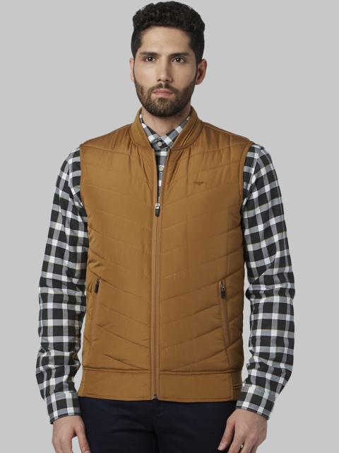 

Park Avenue Men Mustard Orange Solid Puffer Jacket