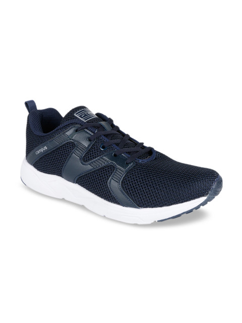 

Campus Men Navy Blue & Silver-Toned Mesh Running Shoes