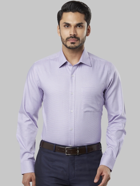 

Raymond Men Lavender Regular Fit Self Design Formal Shirt