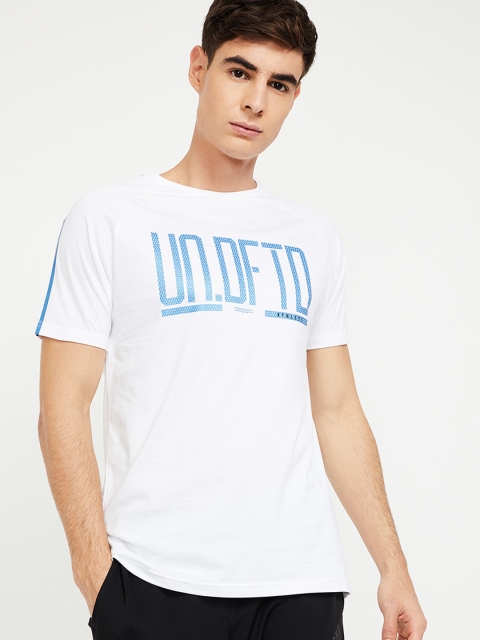 

Kappa Men White Printed Round Neck T-shirt