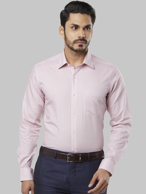 

Raymond Men Red Regular Fit Printed Formal Shirt