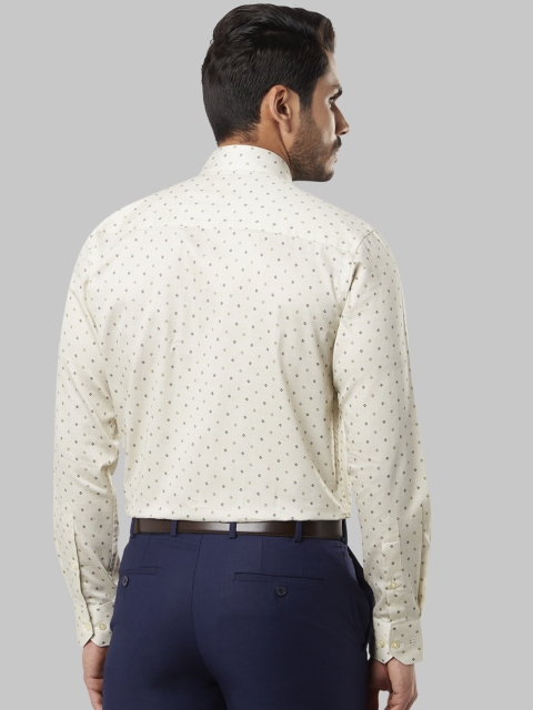 

Raymond Men Beige Slim Fit Printed Formal Shirt