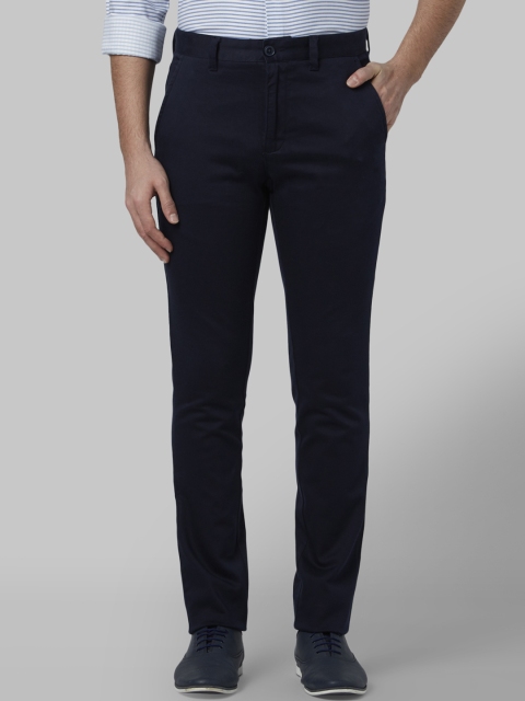 

Park Avenue Men Blue Regular Fit Solid Formal Trousers