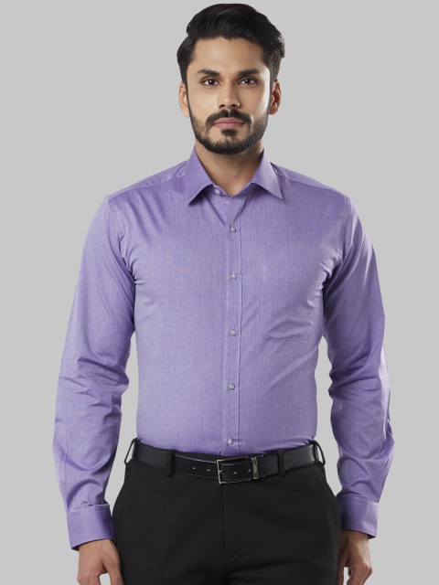 Raymond Men Violet Slim Fit Solid Formal Shirt