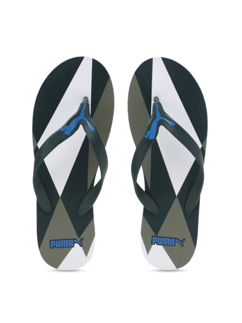 

Puma Men Green Colourblocked Thong Flip-Flops