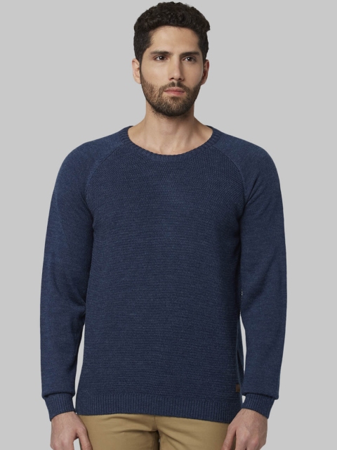 

Park Avenue Men Blue Solid Sweater