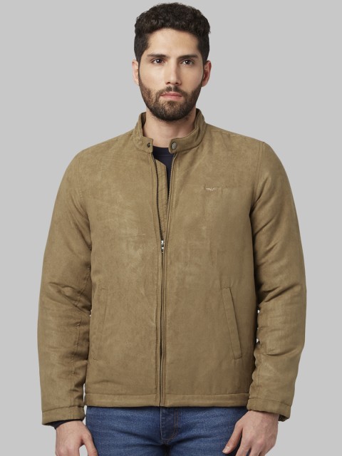 

Park Avenue Men Khaki Solid Tailored Jacket