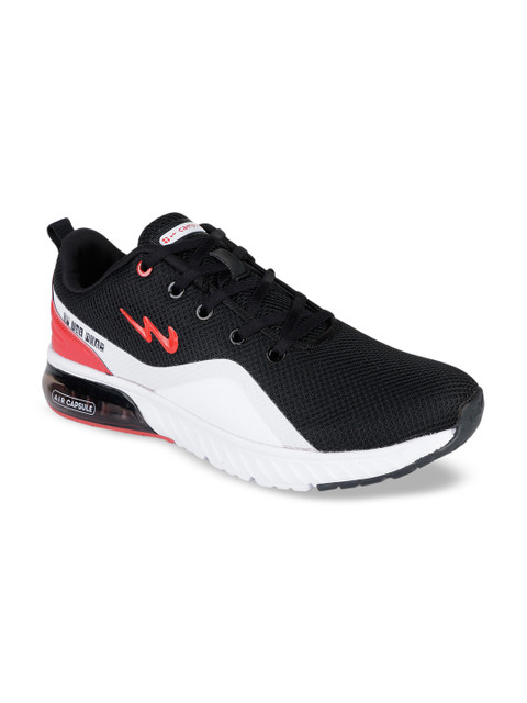 

Campus Men Black Mesh Running Shoes