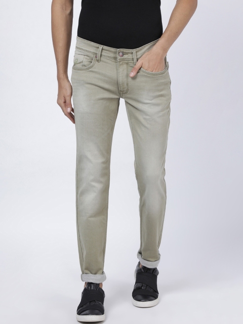 

Llak Jeans Men Khaki Skinny Fit Mid-Rise Clean Look Stretchable Jeans