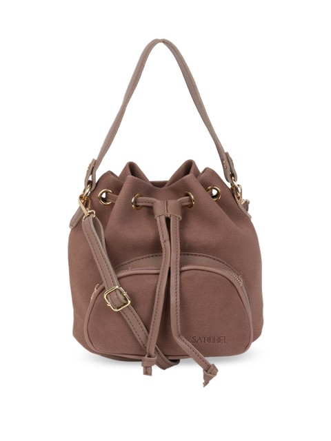 

Satchel Bags Mauve Solid Handheld Bag
