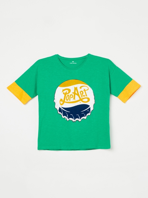 

Fame Forever by Lifestyle Girls Green Printed Top
