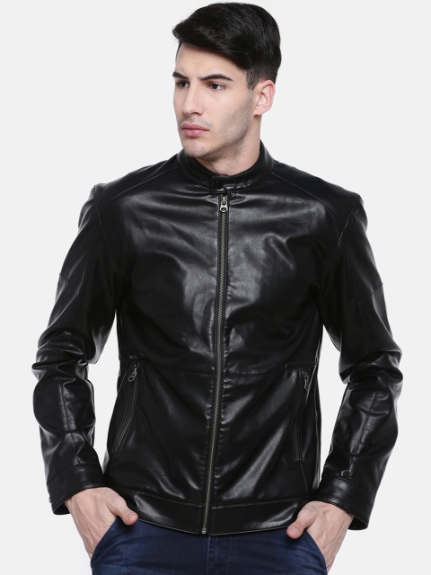 

t-base Men Black Solid Lightweight Jacket