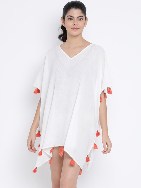 

Oxolloxo Women Off-White Solid Swimwear BON007WBW001