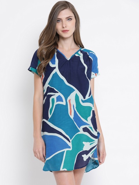 

Oxolloxo Women Blue & Green Printed Swimwear S19397WBW001