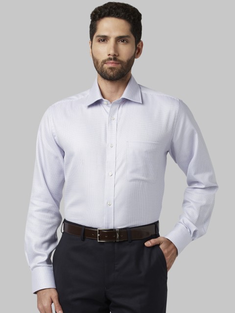 

Park Avenue Men Violet Regular Fit Self Design Formal Shirt