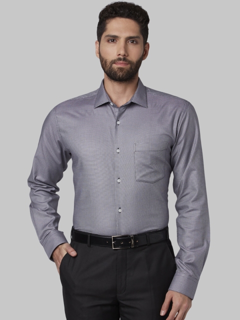 

Park Avenue Men Grey Slim Fit Self Design Formal Shirt