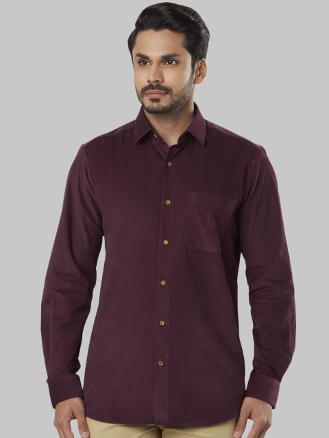

Raymond Men Maroon Regular Fit Solid Casual Shirt