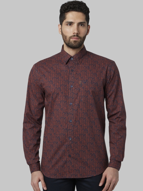 

Park Avenue Men Brown Slim Fit Printed Casual Shirt