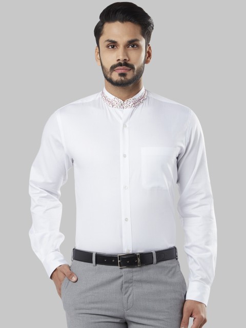 

Raymond Men White Regular Fit Printed Formal Shirt