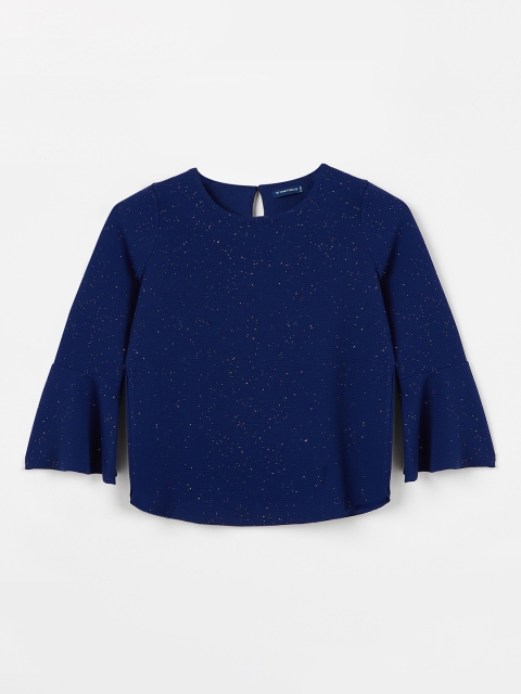 

Fame Forever by Lifestyle Girls Navy Blue Self Design Top