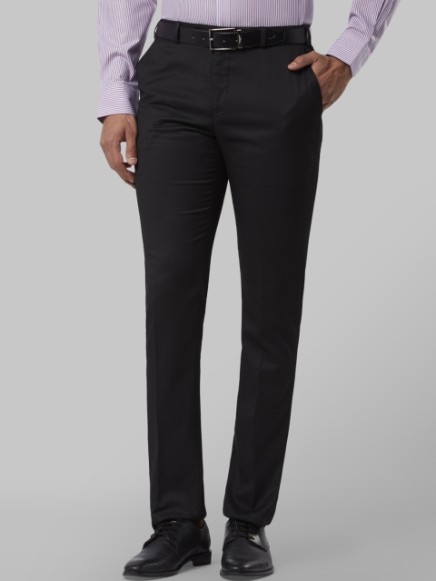 

Raymond Men Black Slim Fit Solid Formal Trousers